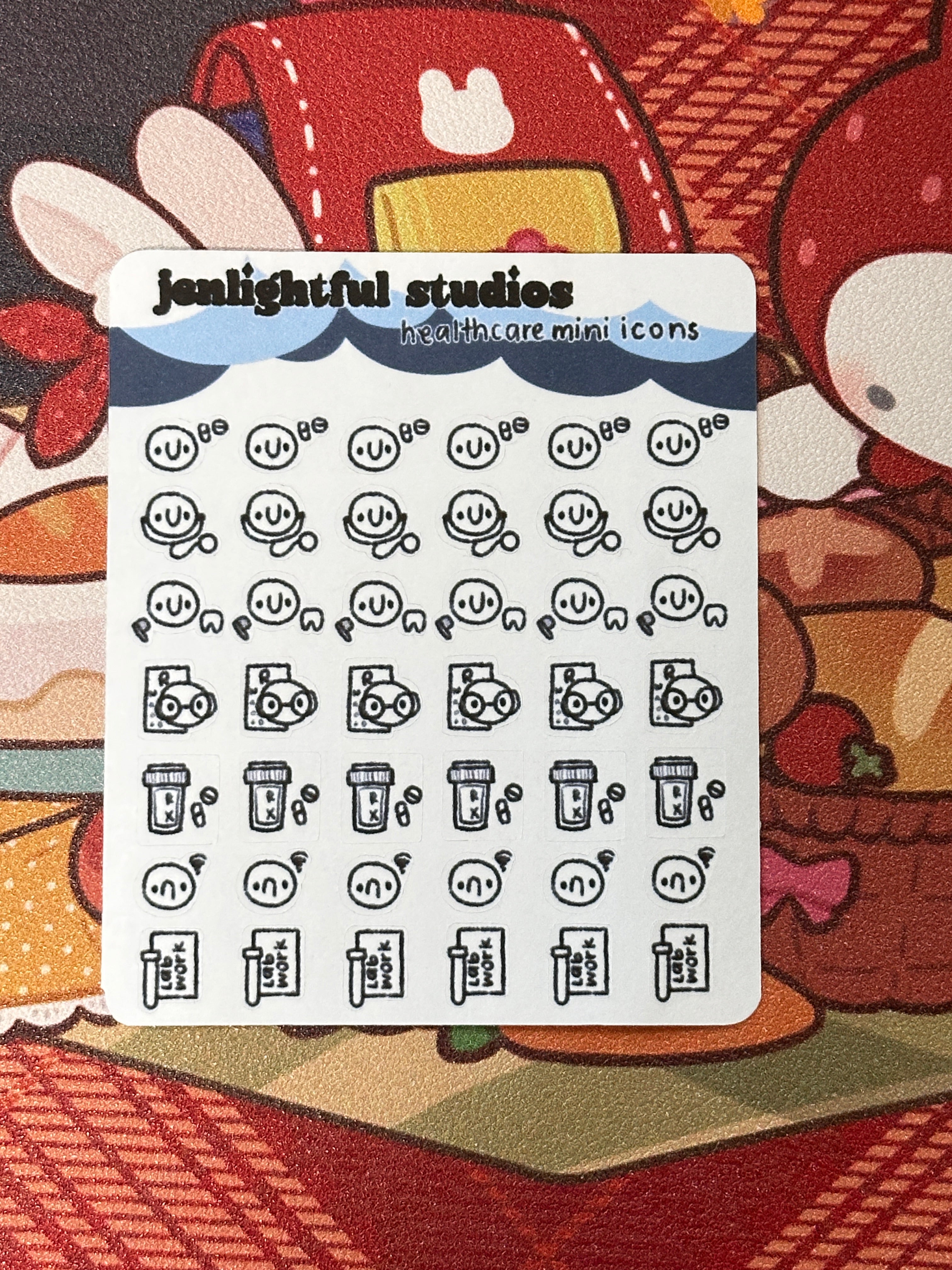 healthcare mini emote stickers