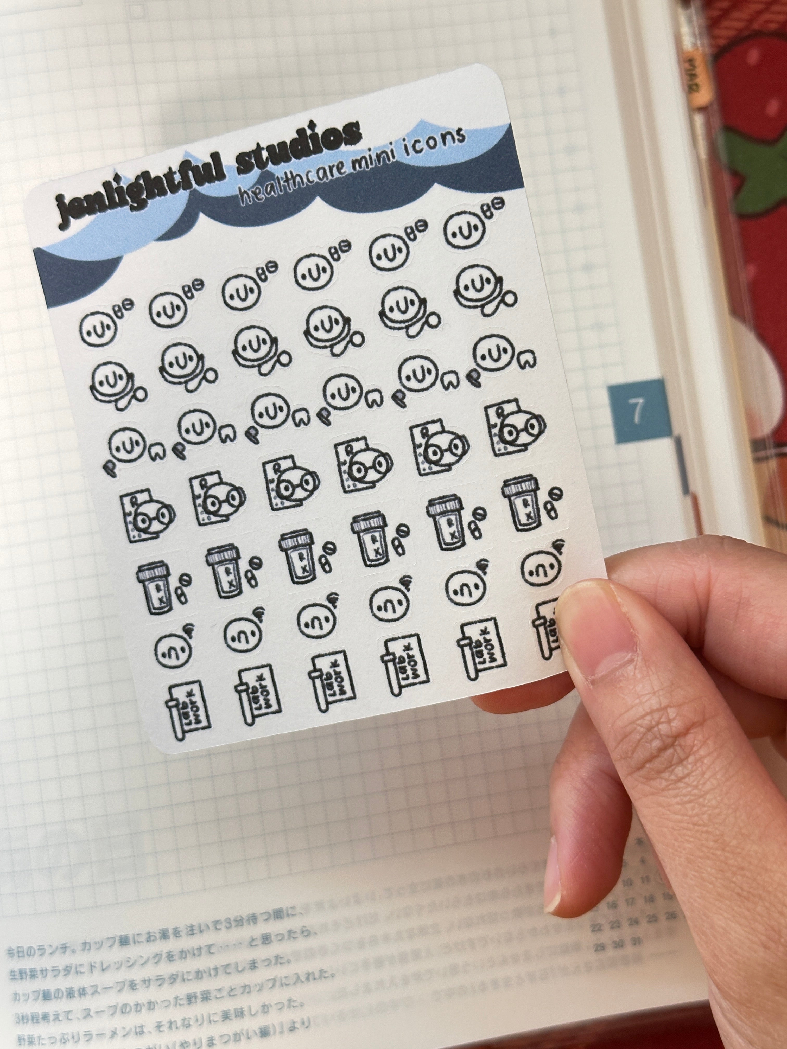 healthcare mini emote stickers